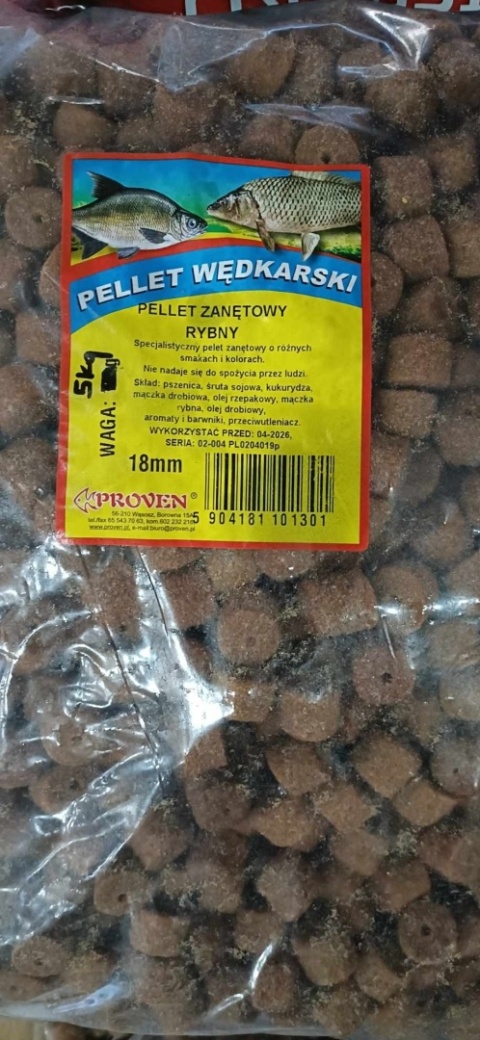 Pellet Zanętowy Rybny 5 kg, 18 mm