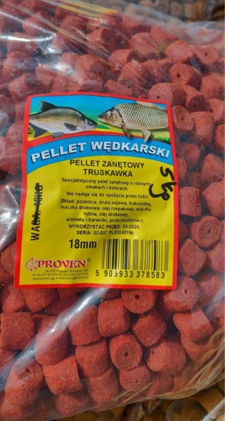 Pellet Truskawka 5 kg, 18 mm