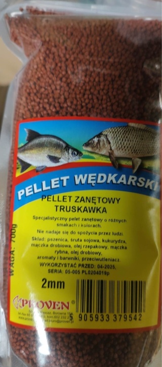 Pellet Truskawka 700g, 2 mm