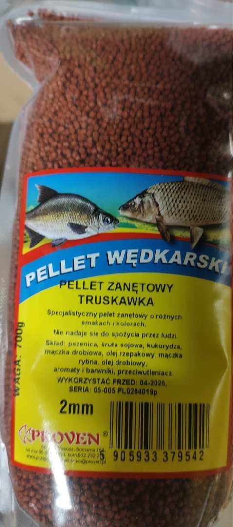 Pellet Truskawka 700g, 2 mm